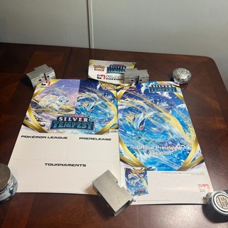Posters Pokemon Silver Tempest Prerelease Official Store Display Promo Set