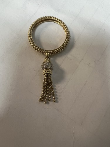 LAGOS Caviar 18k Yellow Gold Tassel Diamond Ring Size 8 Retail $3,175 - Picture 5 of 5