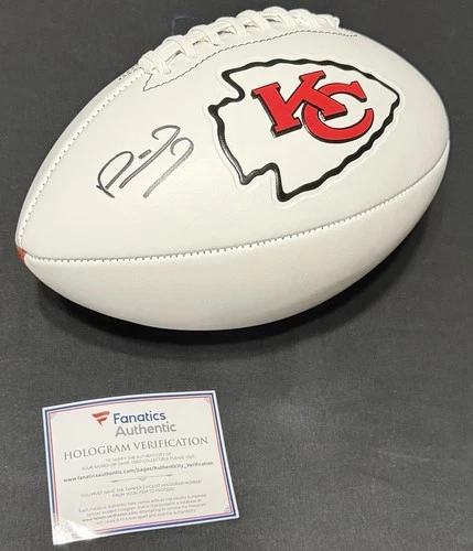 Patrick Mahomes Fanatics Signed Autographed Chiefs Full Size Logo Football W/COA