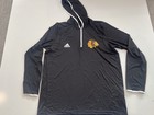 Chicago Blackhawks Adidas 1/4 Zip Hoodie Black Lightweight Jacket Size XL — photo 1