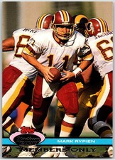 Mark Rypien	 Washington Redskins - SB MVP 1991 Topps Stadium Club Members Only