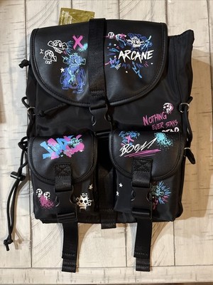 Arcane Graffiti Glow-In-The-Dark Slouch Mini Backpack NWT