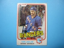 1981/82 O-PEE-CHEE NHL HOCKEY CARD #234 TOM LAIDLAW VG AUTO AUTOGRAPH OPC