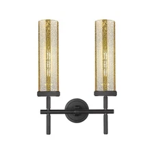 Innovations Lincoln 2Lt 12" Bath Light, Black/Mercury - 471-2W-BK-G471-12ME