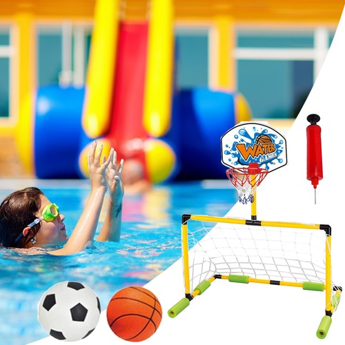 Basketball Hoop For Pool Water Basketball Hoop With Pump And Football - Picture 10 of 12