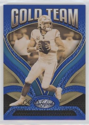 2022 Certified Gold Team Mirror Blue 15/75 Justin Herbert #GT-3 0ve9