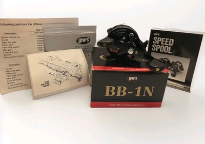 Vintage Lew Childre Lew's BB-1N Speed Spool Baitcasting Reel w/Box + Inserts