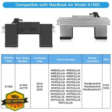 MacBook Air 13" A1932 A2179 Battery Replacement 49.9Wh