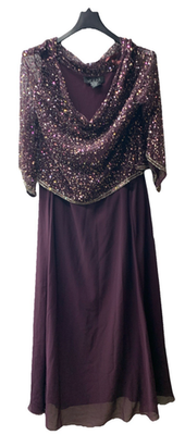 plus size formal dresses size 30 Open-Back Short Beaded Purple Party Dress main image 0