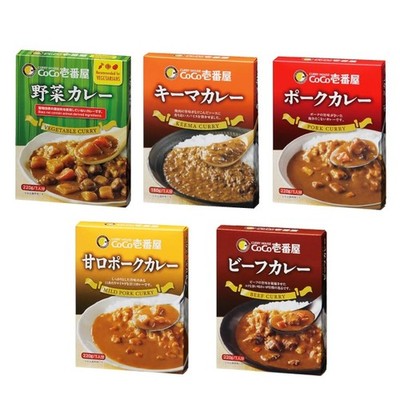 CoCo Ichibanya Japanese Curry 220g x5 Packs, Ready to Eat Retort Pack from Japan