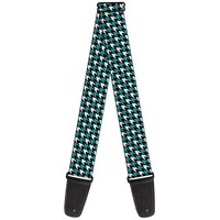 Guitar Strap - Houndstooth Black/White/Turquoise (Us Import) ACC NEU