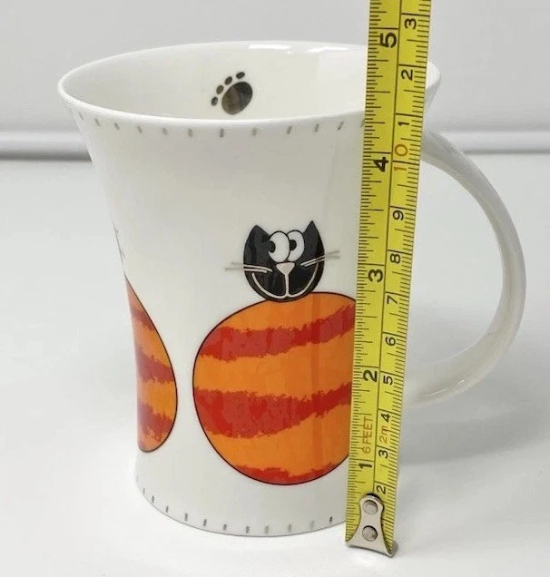 Taza de café Happy Cats & Paws Crazy Catz Sarah Mercer Dunoon Bone China Inglaterra Foto 2 de 4