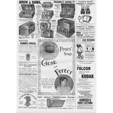 Victorian Adverts, Pears Soap, Trouser Stretcher - Antique Print 1898