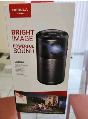 NEBULA Anker Capsule, Smart Wi-Fi Mini Projector, Black, 100 ANSI Lumen R1623