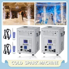 Iverens Cold Spark Machine 750W Stage Effect DMX Firework DJ Event Party Wedding