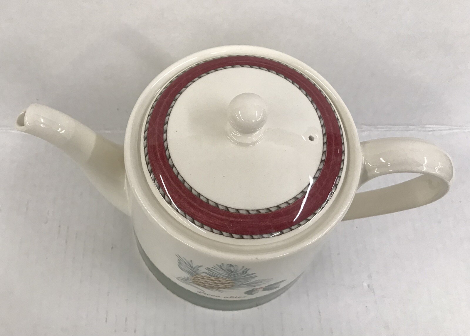 Wedgewood SARAH'S GARDEN CHRISTMAS TEAPOT Pine Cone Large 6 1/2" eBay