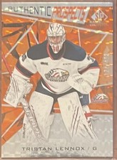 2021-22 UD SP Game Used CHL TRISTAN LENNOX Authentic Prospects Orange Foil /499