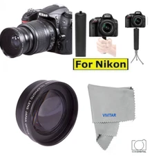 55MM 2.2X HD TELEPHOTO ZOOM LENS + STABILIZING GRIP FOR NIKON D3300 D3400 D5600