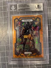 2023 PRIZM #385 ORANGE BRODERICK JONES STEELERS ROOKIE CARD SIGNED AUTO BECKETT