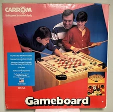 Carrom Gameboard Model 100 Complete Play 100 Games Ages 6+ Open Box