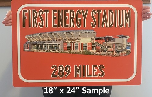 Denver Broncos Empower Field - millas al estadio señal de tráfico de carretera personalizar el - Imagen 6 de 13