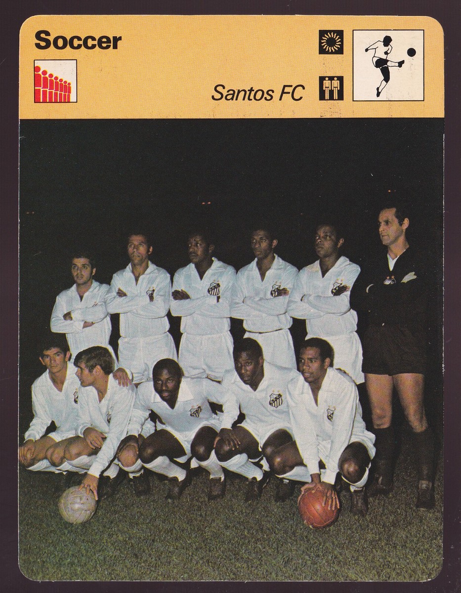 SANTOS FC Pele Brazil Soccer Team Club Photo 1979 SPORTSCASTER