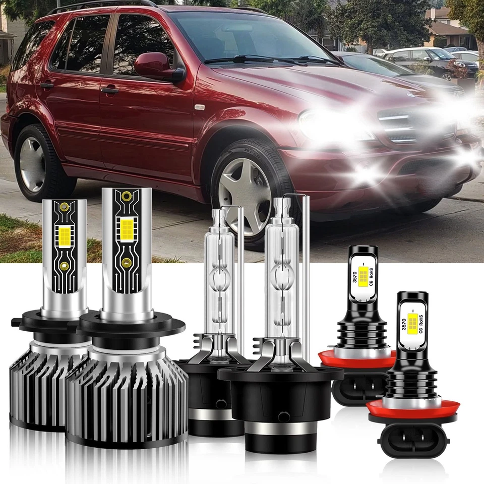 Faro LED antiniebla luz alta baja para Mercedes-Benz ML55 AMG 2002-2003 Foto 2 de 4