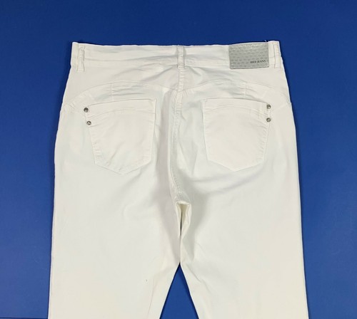 Iber pantalone donna usato slim stretch W32 tg 46 bianco boyfriend luxury T5716 - Foto 9 di 12