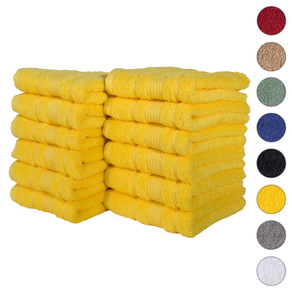 Ultra Soft Luxury Turkish Cotton Yellow Hand Towels 100% Cotton  