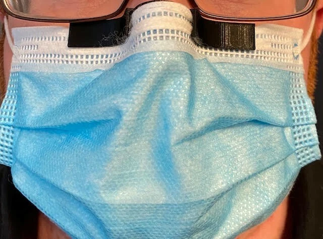 AWM 3D PRINTING Face Mask Glasses Grip to Reduce Anti Fogging/Steaming Defogger Nose Clip Black