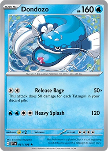 dondozo pokemon card value Dondozo RARE Pokemon TCG Card 061/198