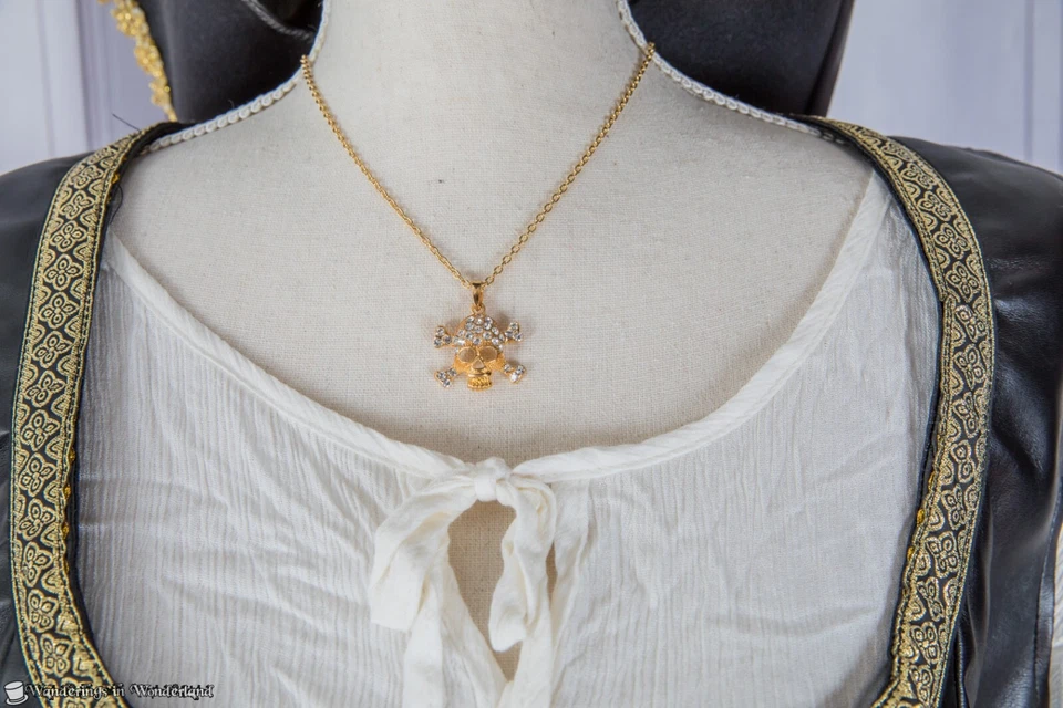 Dama Pirata Plus 2X Negro Rojo Caribe Renacimiento Disfraz Festival Feria Mujer Foto 3 de 4