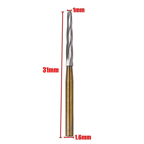 5Pcs Dental Endo-Z Titanium Tungsten Carbide High Speed Cutting Burs FG 1.60mm - Picture 6 of 13