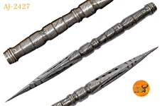 Custom Made Hand Forged Damascus Steel Kris Blade Tri Edge Dagger Knife 2427