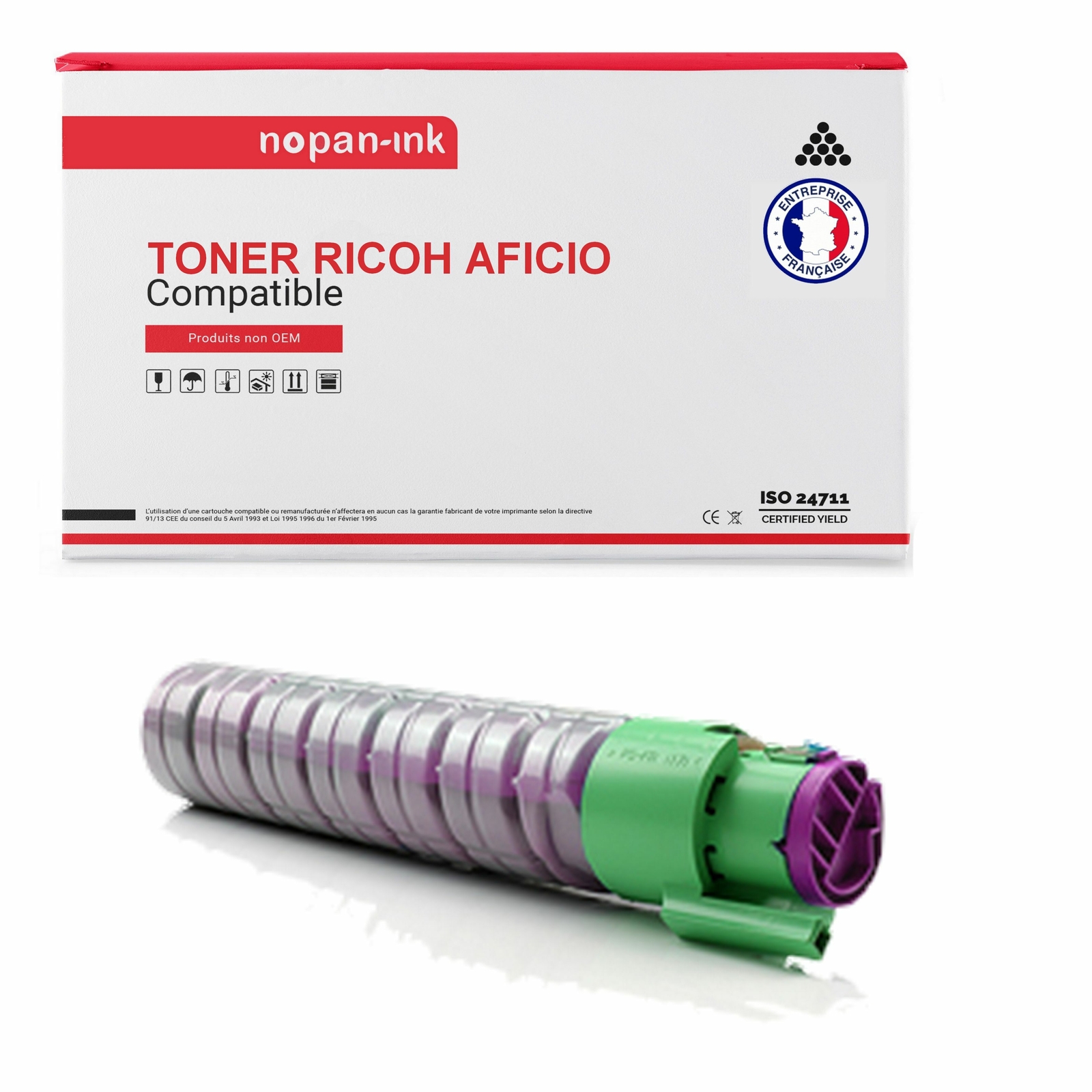 Toner magenta compatible Ricoh 821281 pour éliminer les traces d'impression