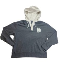 Banana Republic Men's Sz L Pullover Long Sleeve Gray Hoodies BR Embroidered