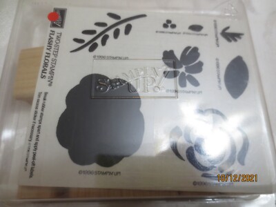 New Unmounted Stampin Up Flashy Florals Two Step Rubber Stamp set of 8 Flowers