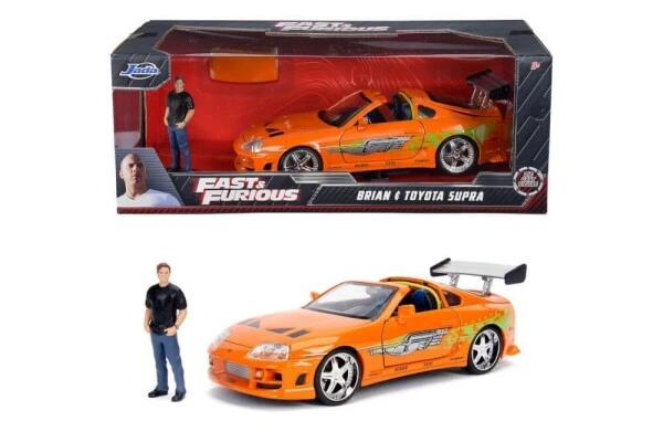 Jada Toys 253205001 Fast & Furious Brian's Toyota Supra 1995 + Figur 1:24 Modell - Bild 1 von 4