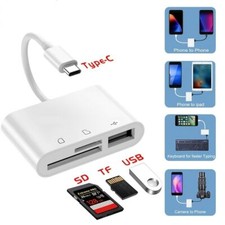 3-in-1 USB-C SD Card Reader Hub - high-speed 5Gbps data transfer, dual memory ca