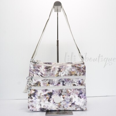 NWT Kipling HB6141 Alvar Crosbody Shoulder Bag Double Zip Nylon Digi Pixel Multi
