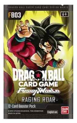 3x Dragon Ball Super Card Game Fusion World FB03 RAGING ROAR Booster Pack