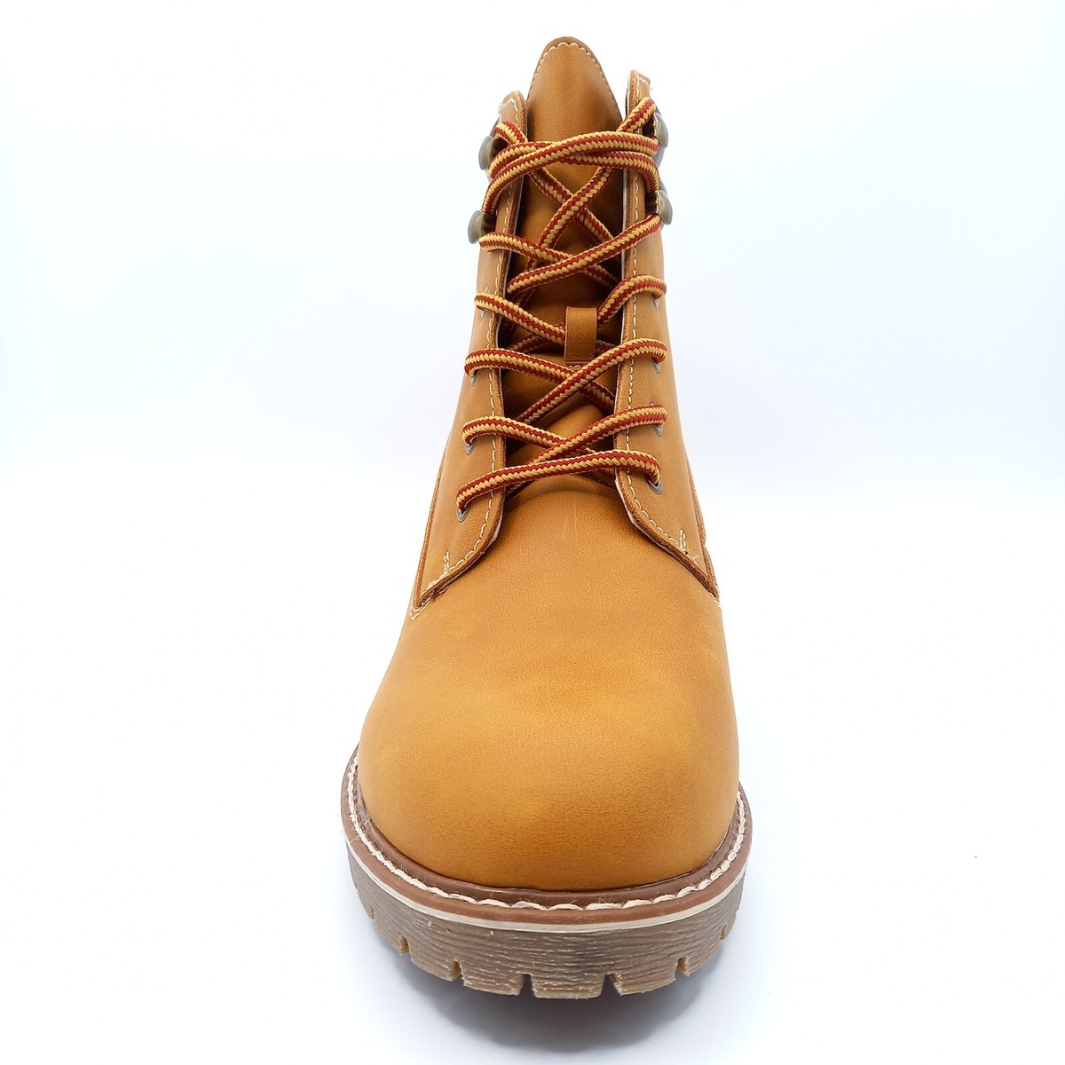Bottines Montantes Femme Pointure 40 - Cuir Marron Camel, Fourrées, Semelle Caoutchouc, Modèle 3338, Neuf