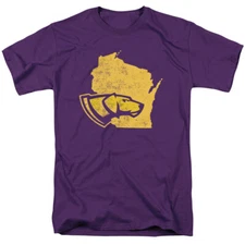 UW–Stevens Point Adult T-Shirt State Shape, Purple, S-4XL