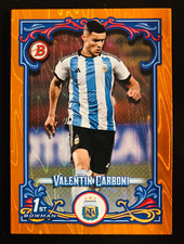 2022-23 Topps Fileteado Argentina # 33 Valentin Carboni Orange rookie card #/25