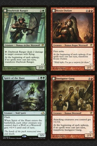 WEREWOLF Innistrad Commander Deck MTG Magic Wolf Tovolar Dire Overlord Green Red - Picture 4 of 12