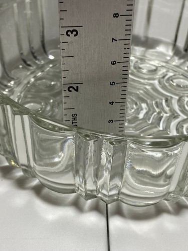 Vintage Clear Glass Diamond Cut Pattern Candy Dish with Lid - Picture 5 of 6