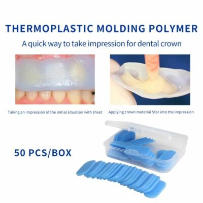 100Pcs Dental Thermoplastic Disc Trays Temp Crown LuxaForm Molding Malleable DMG