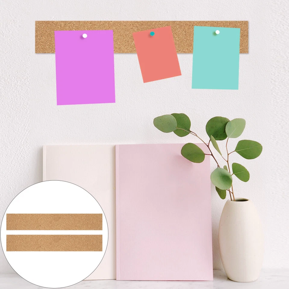 2pc Bulletin Pin Board Strip Self Adhesive Wall Bulletin Board Cork Board Strip - Image 4 of 4