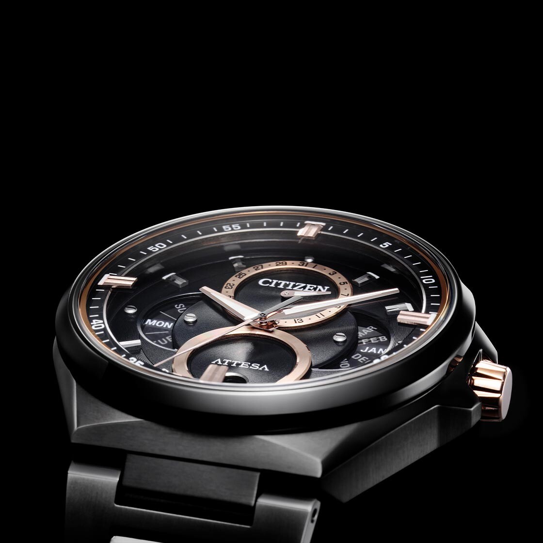 Citizen Eco-Drive BU0065-64E Attesa Moonphase Super Titanium Black