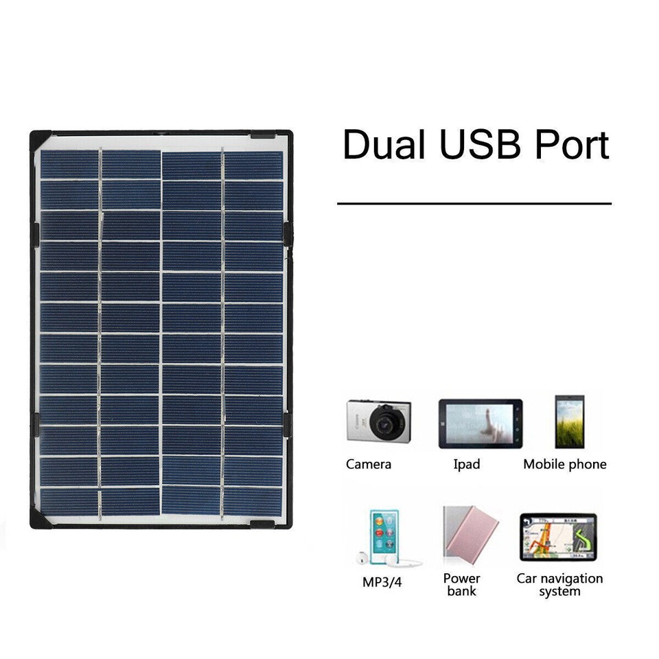 50W Solar Panel 12V Battery Charger System Kit For Outdoor Boat RV Car ...